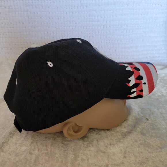 Men s Baseball Trucker Hat Embroidered Eagle Flag Flames USA Patriotic OSFA EUC - Picture 5 of 7